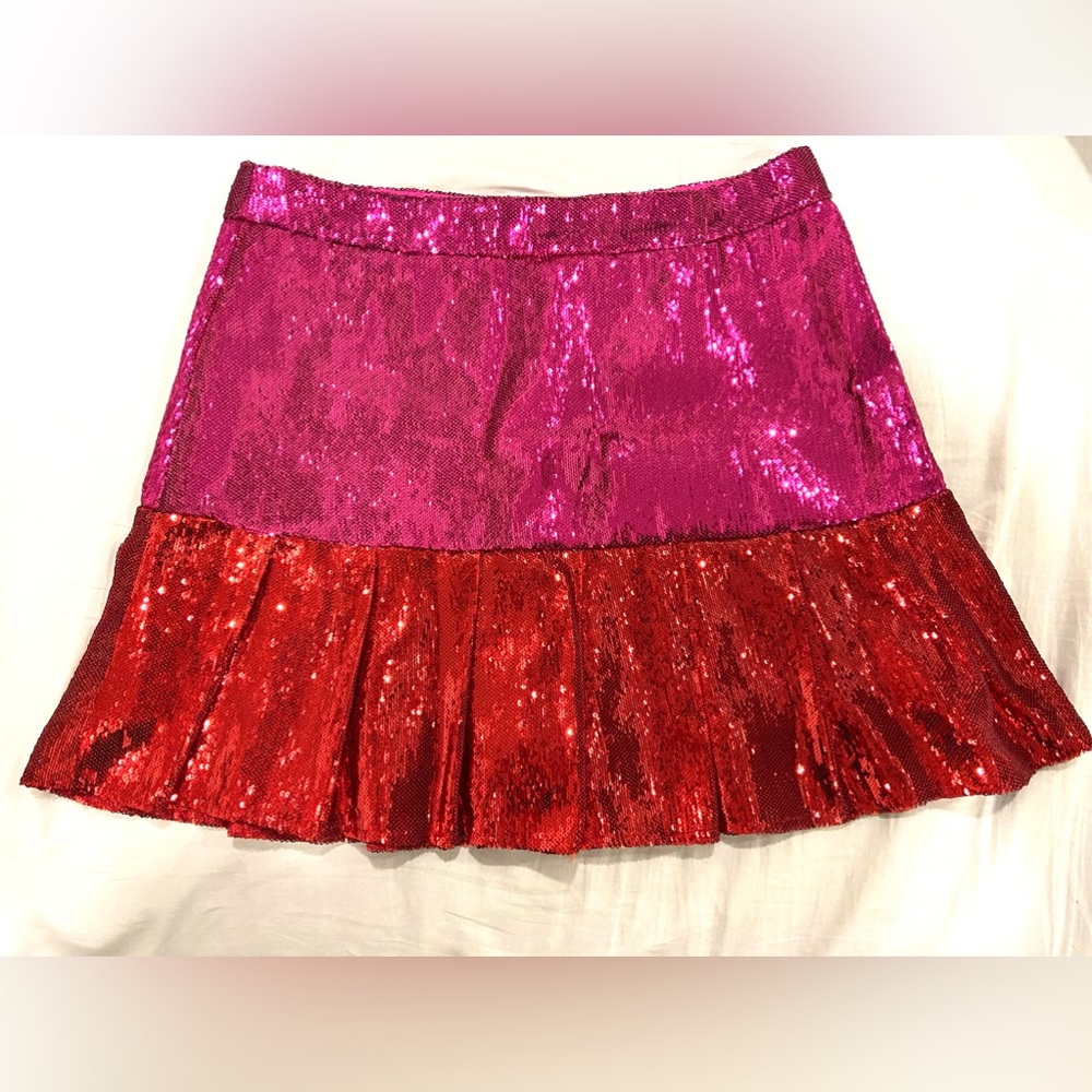 Sequin skirt with shorts underneath!